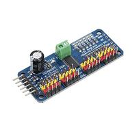 Lazmin112 Módulo de Placa de Servoaccionamiento PWM de 16 Canales con Protección LED, Compatible con 3,3 V/5 V, para Aficionados y Proyectos de Bricolaje