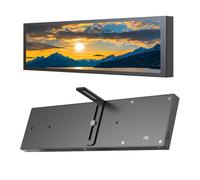 Lazmin112 Pantalla Secundaria de la Caja de la Computadora de 9,2 Pulgadas, Pantalla Lateral de la Caja de la PC, del Monitor de Temperatura de la CPU con Temas Personalizables (Black)