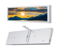 Lazmin112 Pantalla Secundaria de la Caja de la Computadora de 9,2 Pulgadas, Pantalla Lateral de la Caja de la PC, del Monitor de Temperatura de la CPU con Temas Personalizables (White)