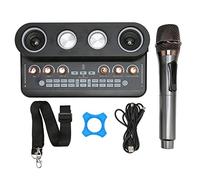 Lazmin112 Paquete de Equipo de Podcast, Paquete de Estudio de Grabación RGB Todo en uno con Micrófono, Soporte de Reverberación de Graves, para PC/teléfono/computadora Portátil, Grabación