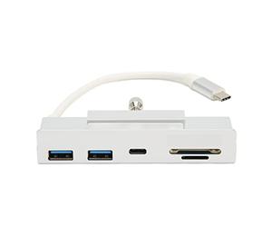 Lazmin112 para OS X AIO PC USB C Hub, 6 en 1 USB3.1 Gen2 10Gbps Plug Play Estación de Acoplamiento, Fácil Instalación, Tipo C Abrazadera Hub para 24 Pulgadas de Transmisión de Ordenador