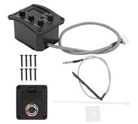 Lazmin112 Pastilla de Ukelele, Sintonizador de Color Eq Eq Ecualizador Musical de 3 Segmentos Compatibles con Tumbas, Medios y Agudo con Botón de Control de Volumen e Indicador de Batería