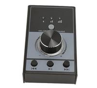 Lazmin112 Perilla Controladora de Volumen de Computadora USB, Alta Compatibilidad con 10, 8, 7, Vista, XP, OS X, Silencio con un Botón, Metal Duradero, 4 Almohadillas