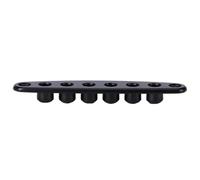 Lazmin112 Placa Pasante para Cuerdas de Guitarra, Férulas de Montaje Adecuadas para BaJe una Buena Decoraación para su Instrumento, Estable y Duradera (BLACK)