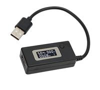 Lazmin112 Probador USB, Probador de Corriente de Voltaje con Pantalla LCD, Multímetro USB de 50 MA A 3500 MA, para Teléfonos, Tabletas, Computadoras Portátiles, Paquetes de Energía