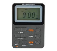 Lazmin112 Radio de Bolsillo Am FM, sintonización Digital portátil, Radio pequeña Recargable estéreo, con botón de Bloqueo, con Auriculares, para Caminar, Trotar, Gimnasio, Acampar