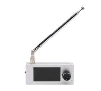 Lazmin112 Radio Portátil Am FM SW LW con Chip SI4732, Carcasa de Metal con Pantalla de 1,9 Pulgadas, Batería de 800 MAh para Viajes Al Aire Libre Uso Doméstico (Silver)