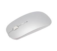Lazmin112 Ratón BT Inalámbrico, Ratón Portátil Delgado, Silencioso y Recargable con Ajuste de 3 dpi, Ratón Ligero Portátil para Ordenadores Portátiles (Silver)