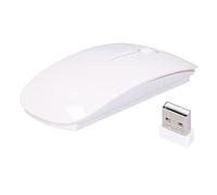 Lazmin112 Ratón Delgado Inalámbrico para PC Inteligente de 2,4G, Ratón Ergonómico para Ordenador Portátil, Posicionamiento Preciso de 1600 dpi con Receptor USB para Ordenador Portátil de