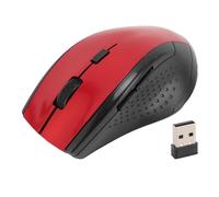 Lazmin112 Ratón Inalámbrico de 2,4G, Ratón óptico de Alta Precisión con Receptor USB e Indicador de Batería Baja, para Ordenador Portátil y PC de Escritorio (Rojo)