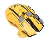Lazmin112 Ratón para Juegos, Conexión Bluetooth de 3 Modos con Cable de 2,4G, 5 dpi Ajustables, Ratón Programable Ergonómico Silencioso con 11 Luces RGB para para Android para iOS