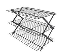 Lazmin112 Rejilla de Enfriamiento Plegable para Hornear que Mejora el Flujo de Aire para Pasteles y Galletas, Construcción de Hierro Resistente, Adecuada para Sesiones de Horneado Frecuentes