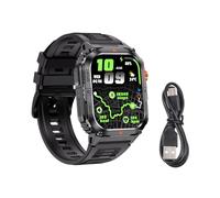 Lazmin112 Reloj Inteligente, Pantalla HD 2,0 Pulgadas, 100+ Modos Deportivos, Monitor de Actividad Física con Monitor Frecuencia Cardíaca y Resistencia Al Agua IP68, Linterna LED (Black)