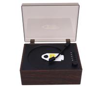 Lazmin112 Reproductor de CD para Maleta, Reproductor de CD Portátil Retro 5.0 con Control Remoto, 2 Altavoces Estéreo Integrados, Soporte USB AUX, para el Hogar, el Coche (Color Nuez)