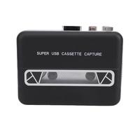 Lazmin112 Reproductor de Cintas de Cassette, Altavoz Incorporado, Toma Auriculares 3.5Mm, Rebobinado Rápido, Automático, Casete Portátil a MP3, Estéreo Transparente, para PC,CD Burner