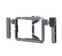 Lazmin112 Smartphone Video Rig, Premium Aluminum Alloy Handheld Stabilizer with Built in Remote and Cold Shoe Mount, Compatible with Various Phone Sizes, for Live Streaming