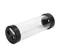 Lazmin112 Tanque de Agua para Computadora, PMMA + Pom Material Sistema de Enfriamiento de PC de 3 Orificios Disipador de Calor, Anticiclón Incorporado, con Hebilla Ajustable de ABS