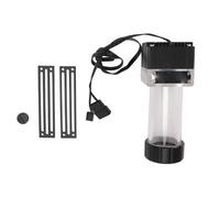 Lazmin112 Tanque de Bomba de Enfriamiento de Agua, 125 Ml de Capacidad PC Bomba de Agua Tanque 30 Filtro de Malla Mesh Mesh G1/4 Intercambio para Computadoras (Black)