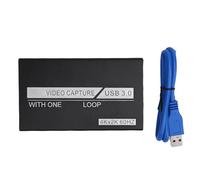 Lazmin112 Tarjeta de Captura de Video 4K, Dispositivo de Captura USB 3.0 a USB C con 5 Puertos y Conector de de 3,5 Mm, con Salida de Video 1080P 60 en Bucle, para Transmisión de