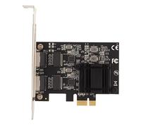 Lazmin112 Tarjeta de Red PCIe, Adaptador de Red PCIe de Doble Puerto, Chip RTL8125BG 2500 1000 100Mbps 2.5GBase T Adaptador de Internet PCIe, para Servidores de PC de Escritorio, para Win