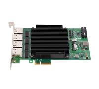 Lazmin112 Tarjeta de Red PCIe PoE de 4 Puertos, Chip de Control Principal I226 Tarjeta Gigabit Ethernet 2.5G con Diseño Eficiente de Disipación de Calor, para Captura de Cámara