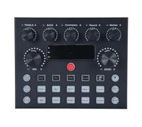 Lazmin112 Tarjeta de Sonido en, Mezclador de Profesional con 16 Efectos de Sonido, Cambiador de Voz, Reducción de Ruido, Tablero Mezclador de DJ para Podcasting, Transmisión en, Juegos,