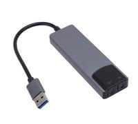 Lazmin112 Tarjeta de Sonido Externa USB Adaptador de de 5.1 Canales con Chip Inteligente de Reducción de Ruido 5 Puertos de Salida para PC, Portátil, TV, Cine en Casa