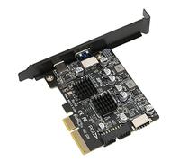 Lazmin112 Tarjeta PCIe, Tarjeta Adaptadora PCIe 3.0 A USB3.0, de Expansiada de Interfaz Toraza, Velocidad de Transferencia de 10 Gbps, Compatible con USB 3.2Gen210g Type -C,