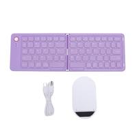 Lazmin112 Teclado Bluetooth Plegable, 67 Teclas Teclado Plegable Inalámbrico con Soporte de Soporte, Cierre Magnético, Compacto Recargable para la Computadora Portátil Tableta Teléfono