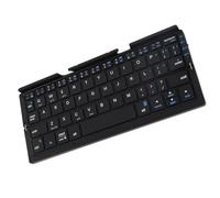 Lazmin112 Teclado Bluetooth Plegable, Teclado Inalámbrico Portátil con Soporte, Teclado de Viaje Mini Bolsillo Recargable, 3 Dispositivos Compatibles, para iOS Android Windows Phone Tablet