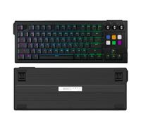 Lazmin112 Teclado Gaming con Cable USB, Retroiluminado RGB, 78 Teclas, 6 Teclas Programables, Interruptor Rojo Hot Swap, 10 Modos De Iluminación, Tipo C a USB A, Teclado Mecánico (Black)