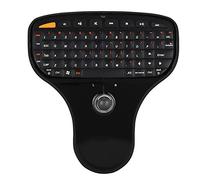 Lazmin112 Teclado inalámbrico 2.4G con trackball, Mini Teclado de Mano, ratón de Aire con trackball Funcional y Multimedia para computadora de TV