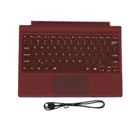 Lazmin112 Teclado Inalámbrico Bluetooth, Diseño Delgado Portátil con Retroiluminación RGB de 7 Colores y Panel Táctil Multigesto, para Pro 3 4 5 6 7 + (borgoña)