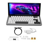 Lazmin112 Teclado Mecánico, Pantalla Táctil Plegable de 12,3 Pulgadas con ángulo de 90 Grados Retroiluminado RGB 68 Teclas Interruptor Lineal Intercambiable en Caliente Plug and Play para (Enchufe