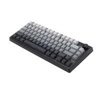 Lazmin112 Teclado Mecánico para Juegos, 79 Teclas, 2.4G, Bluetooth, con Cable, Retroiluminación RGB, 20 Niveles De Iluminación, Teclas Grabadas con Perilla Lateral, Degradado (Negro Gris)