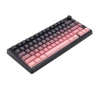 Lazmin112 Teclado Mecánico para Juegos, 79 Teclas, 2.4G, Bluetooth, con Cable, Retroiluminación RGB, 20 Niveles De Iluminación, Teclas Grabadas con Perilla Lateral, Degradado (Negro Rosa)