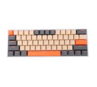 Lazmin112 Teclado Mecánico RGB Inalámbrico, Diseño Compacto de 61 Teclas con Interruptores Azules Intercambiables en Caliente y Retroiluminación RGB, para Programación de Mecanografía de (Orange)