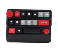 Lazmin112 Teclado numérico inalámbrico, Teclado Completo Intercambiable en Caliente, tecladonumérico programable con macros, Control con Joystick, Anti-ghosting, 8 RGB dinámicos (Negro Rojo)