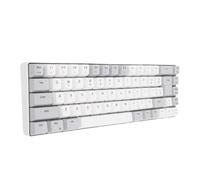 Lazmin112 Teclado para Juegos Retroiluminado RGB de 68 Teclas, Teclado Compacto con Sensación Mecánica con Cable con Diseño Ergonómico y 25 Teclas Anti Fantasma, para PC (Bloque de Color Gris