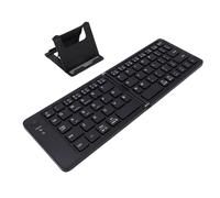 Lazmin112 Teclado Plegable, Portátil Inalámbrico Bluetooth 5.0 para Viajes, con Batería Recargable y Bloqueo Magnético, para Tabletas, Portátiles y PC.