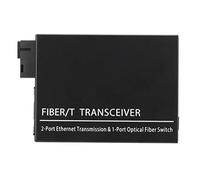 Lazmin112 Transceptor de Fibra, Tx1310nm Rx1550nm Fibra única Modo único, Puerto RJ45 Transceptor óptico, con Puerto SC, CAT5E CAT6 10M 100M 1000Mbps, 100 a 240V