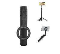 Lazmin112 Trípode Selfie De 64 Cm, Altura Ajustable, Control Remoto Inalámbrico, Rotación 360°, Antivibración, Palo Selfie Magnético Extensible 3 En 1, Soporte Magnético para Teléfono