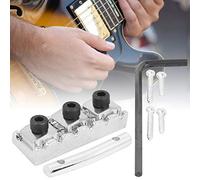 Lazmin112 Tuerca de Bloqueo de Cuerda de Guitarra Eléctrica, de Tuerca de Bloqueo de Guitarra de Aleacio de Zinc Más Fácil de Instalar ESTAY Y DURADERO) (Plata (GE100))