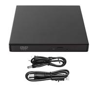 Lazmin112 Unidad de CD Externa, Unidad de CD RW USB 2.0 Portátil Ultra Delgada, Alta Velocidad, Plug Play, Grabadora de DVD Ligera y Compacta, Compatible con PC de Escritorio Portátil