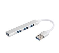 Lazmin112 USB3.0 Hub Divisor de Ultra Alta Velocidad de Aleación de Aluminio de 4 Puertos para una Transferencia de Datos Conveniente