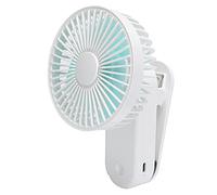 Lazmin112 Ventilador con, Recargable por USB de 3 Velocidades con Cubierta de Almohadilla de Aromaterapia y Malla Desmontable, Diseño de Adsorción Magnética para Escritorio, Oficina,