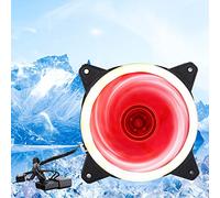 Lazmin112 Ventilador de Chasis Silencioso de 120 Mm, Refrigerador de la Caja de la Computadora Silencio Accesorio de PC de Escritorio Monocromo Doble Apertura Enfriadores de CPU (#2)