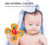 Lazmin112 Ventosa Giratoria de Juguete de Insecto de Dibujos Animados para Niños, Baño, Mesa de Comedor, Sillas, Baño de bebé, Material ABS de Silicona Suave Divertido (3 Paquetes)