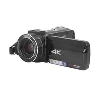 Lazmin112 Videocámara 4K, Cámara Grabadora Vlogging HD de 30 MP, Zoom Digital 10X, Pantalla Táctil de 3 Pulgadas, con Control Remoto, 2 Baterías, Parasol, para Filmación Fotográfica