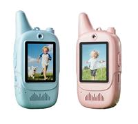 Lazmin112 Walkie Talkies con Vídeo para Niños Y Niñas, 2 Unidades Recargables De Mano, Intercomunicadores con Vídeo para Niños, para Juegos En Familia, Actividades Al Aire Libre